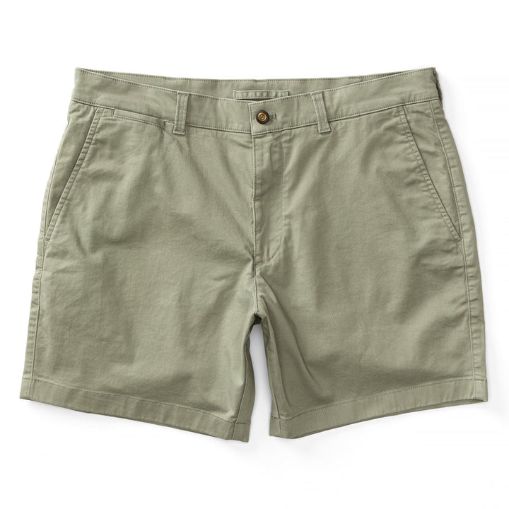 Duckhead 7" Gold School Chino Short: Shadow Green