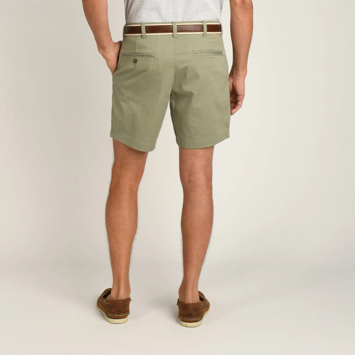 Duckhead 7" Gold School Chino Short: Shadow Green