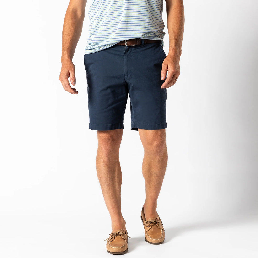 Duckhead 9" Gold School Chino Short: Navy