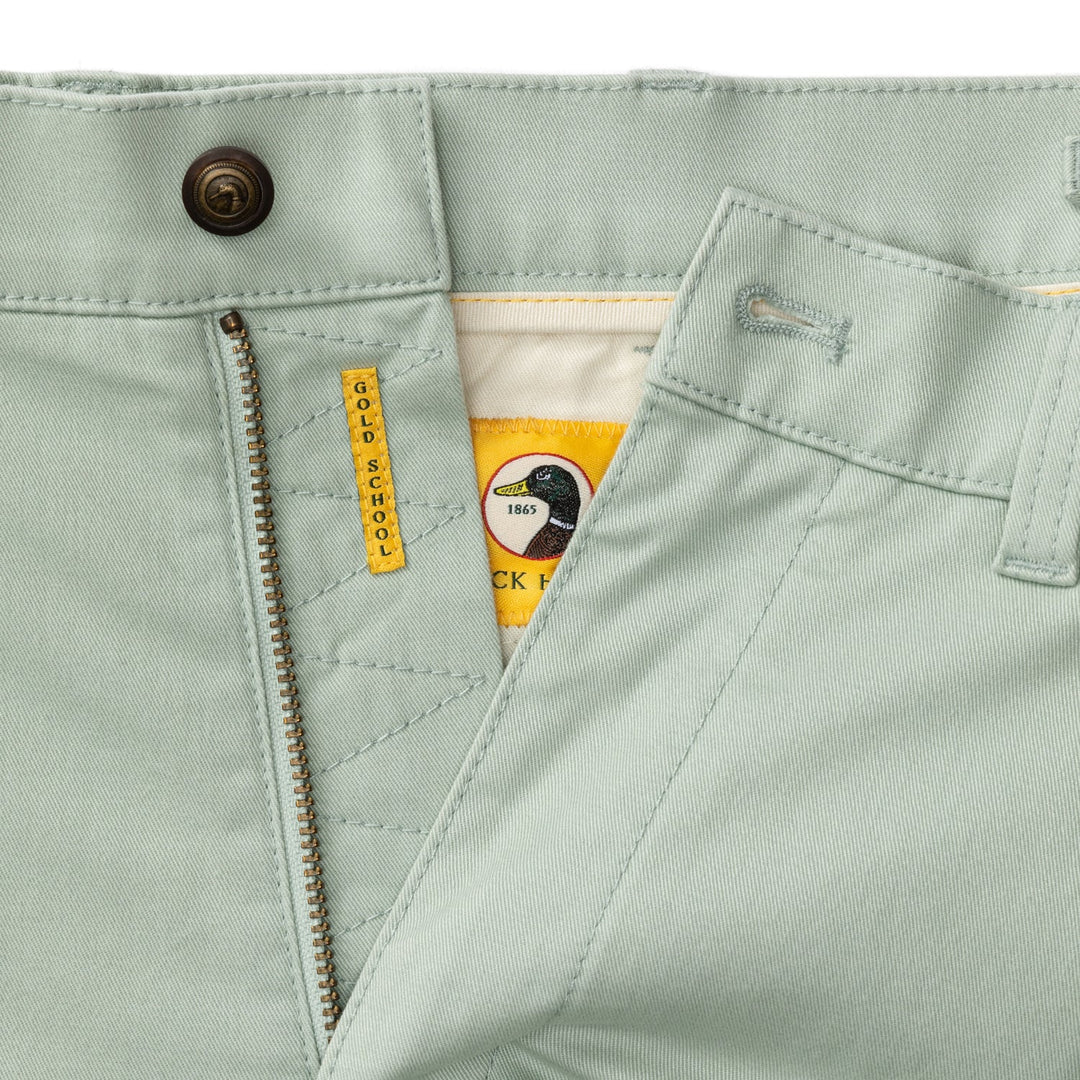 Duckhead 7" Gold School Chino Short: Shadow Green