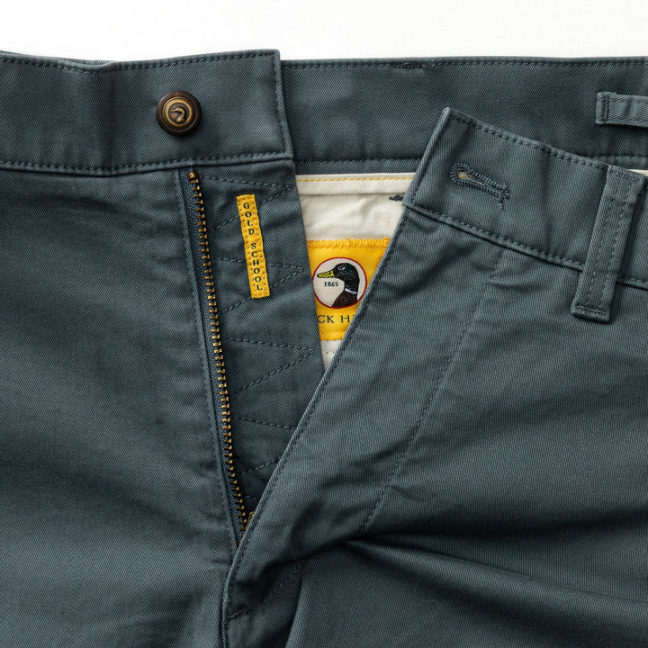 Duckhead 7" Gold School Chino Short: Stormy Blue