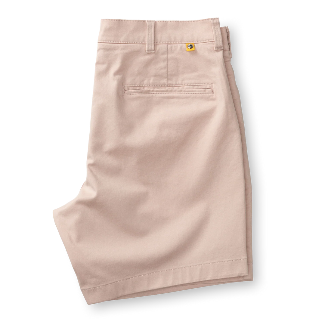 Duckhead 7" Gold School Chino Short: Washed Pink