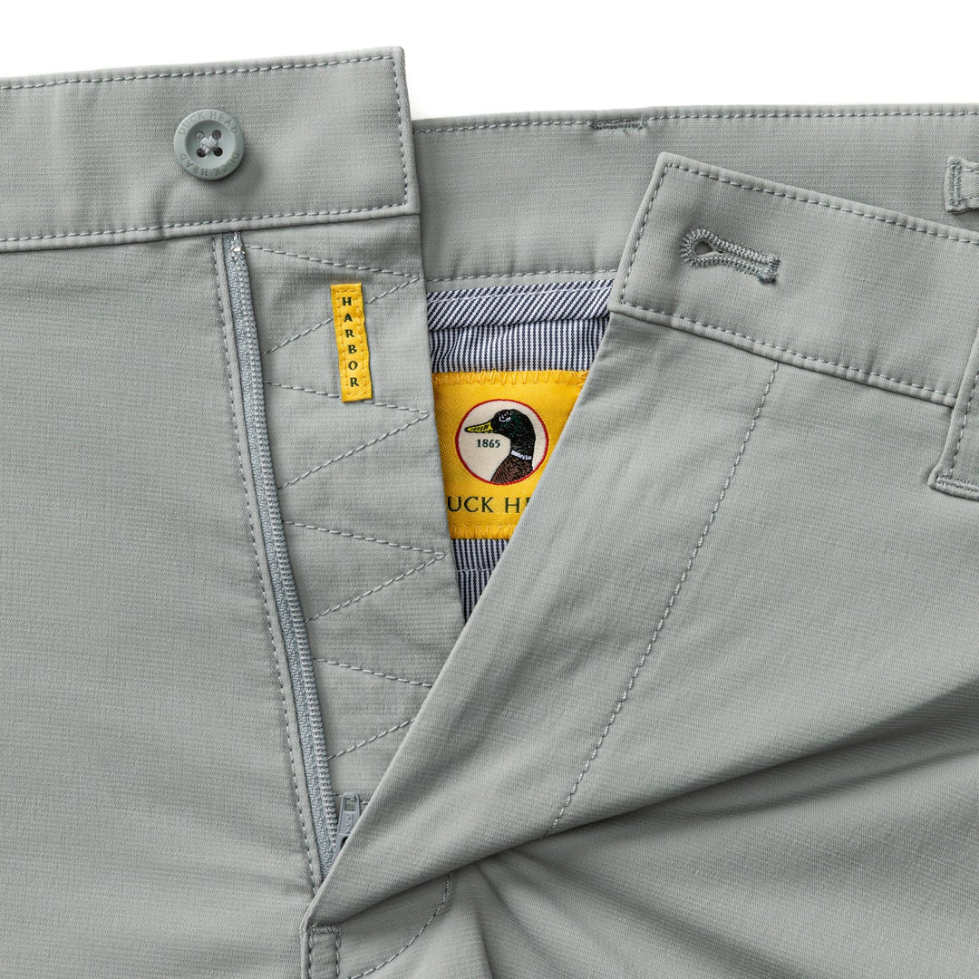 Duck Head 8" Harbor Performance Short: Quarry Grey