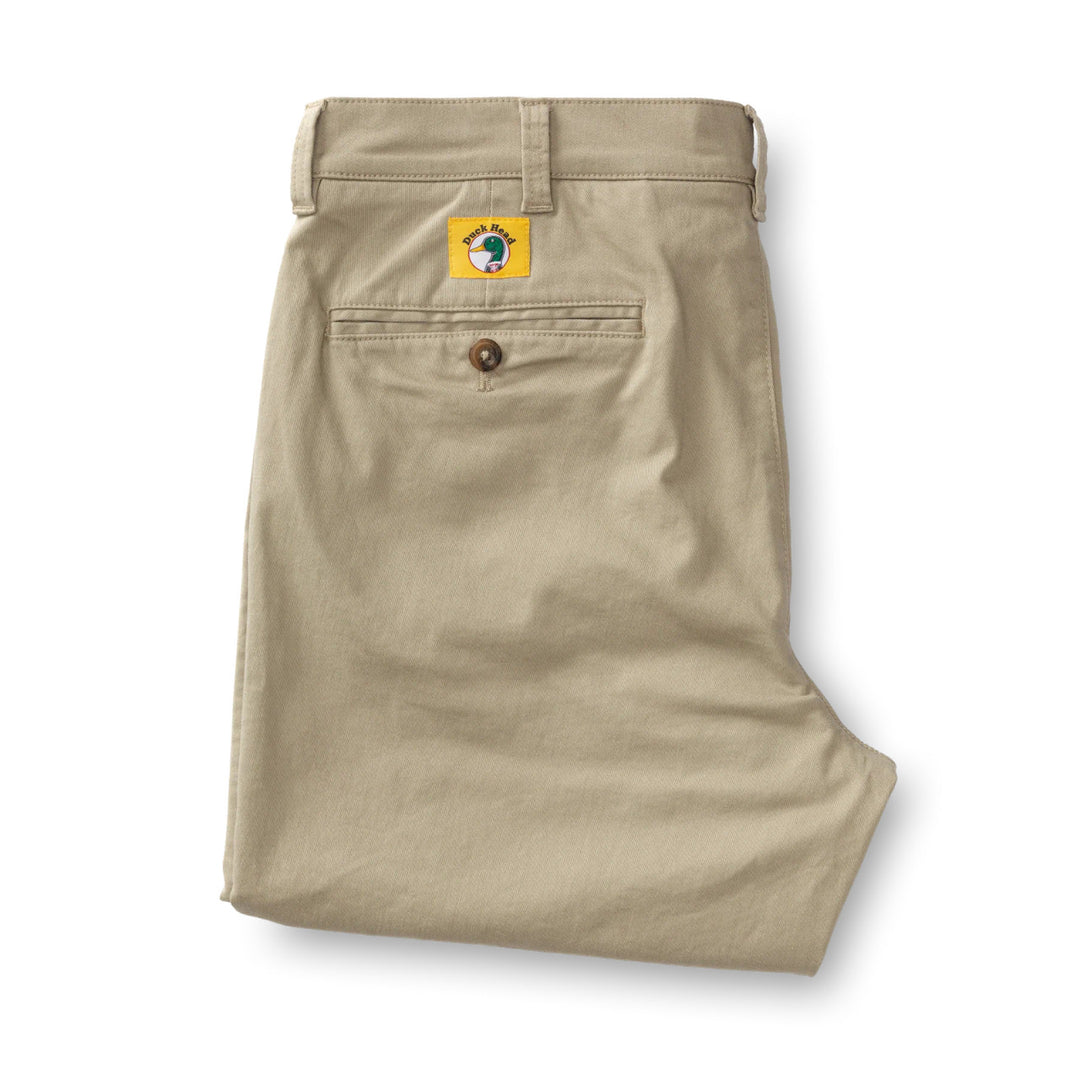 Duck Head Classic Fit Gold School Chino: Khaki Gold Patch