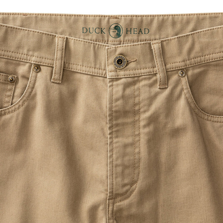 Duck Head Field Canvas Five-Pocket: Khaki