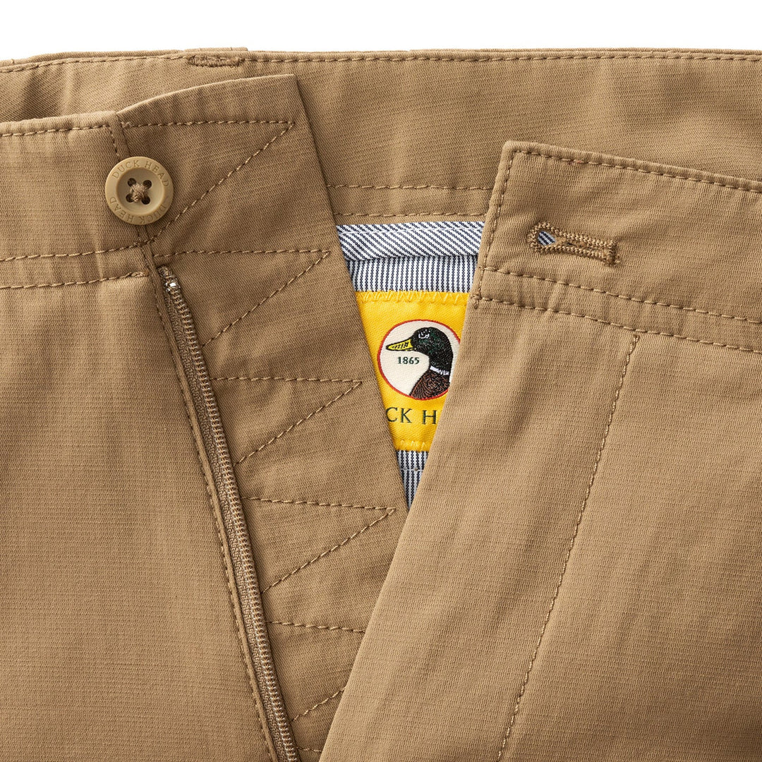 Duck Head Harbor Performance Chino: Dark Khaki (Zipper)