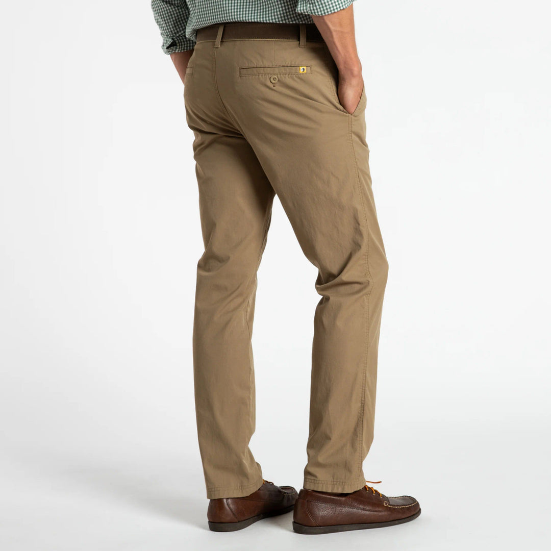 Duck Head Harbor Performance Chino: Dark Khaki (Back)