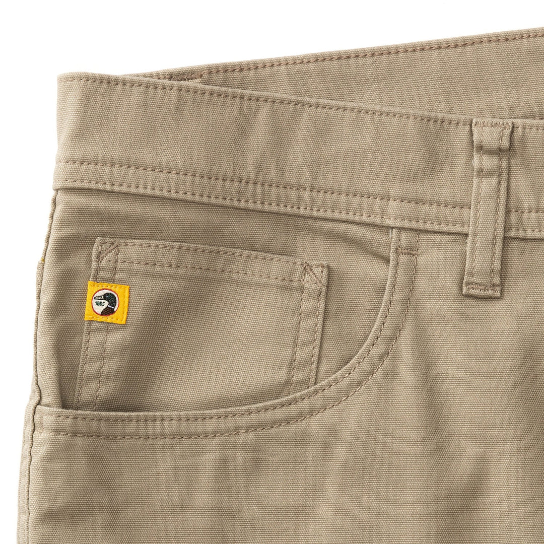 Duck Head Classic Fit Pinpoint Canvas Five-Pocket: Khaki