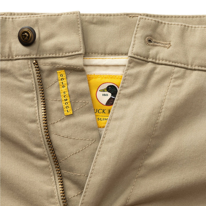 Duck Head Slim Fit Gold School Chino: Khaki