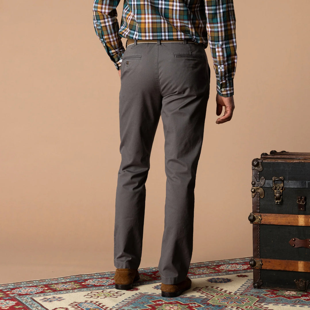 Duck Head Classic Fit Gold School Chino: Fossil Gray