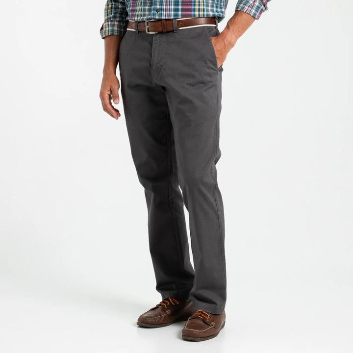 Duck Head Classic Fit Gold School Chino: Magnet Grey