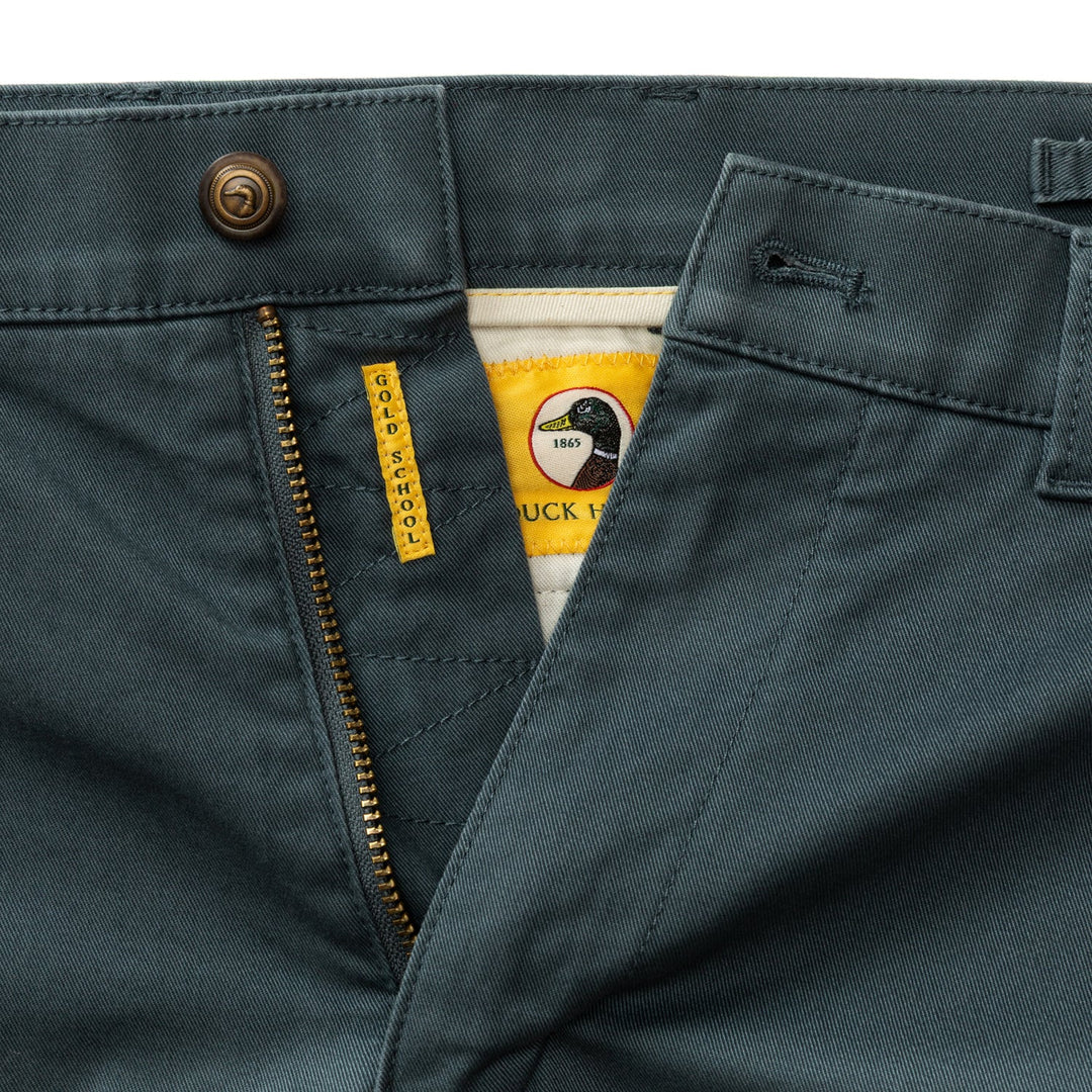 Duck Head Classic Fit Gold School Chino: Graphite Blue