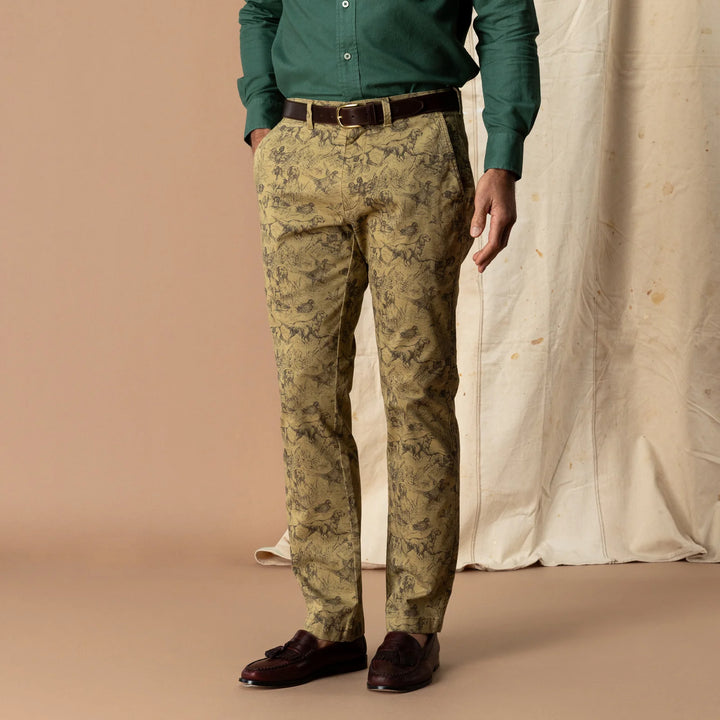 Duck Head Classic Fit Gold School Chino: Wheatfield Print
