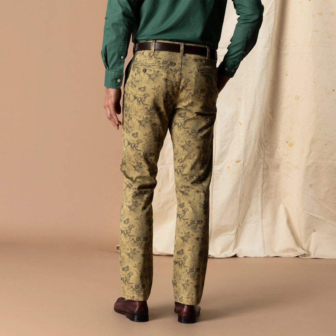 Duck Head Classic Fit Gold School Chino: Wheatfield Print