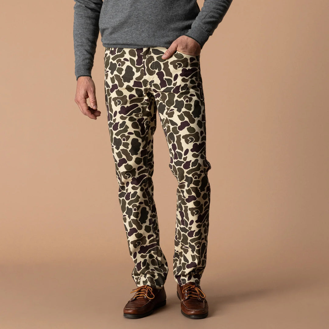 Duck Head Field Canvas Five-Pocket: Sandrift Khaki Camo