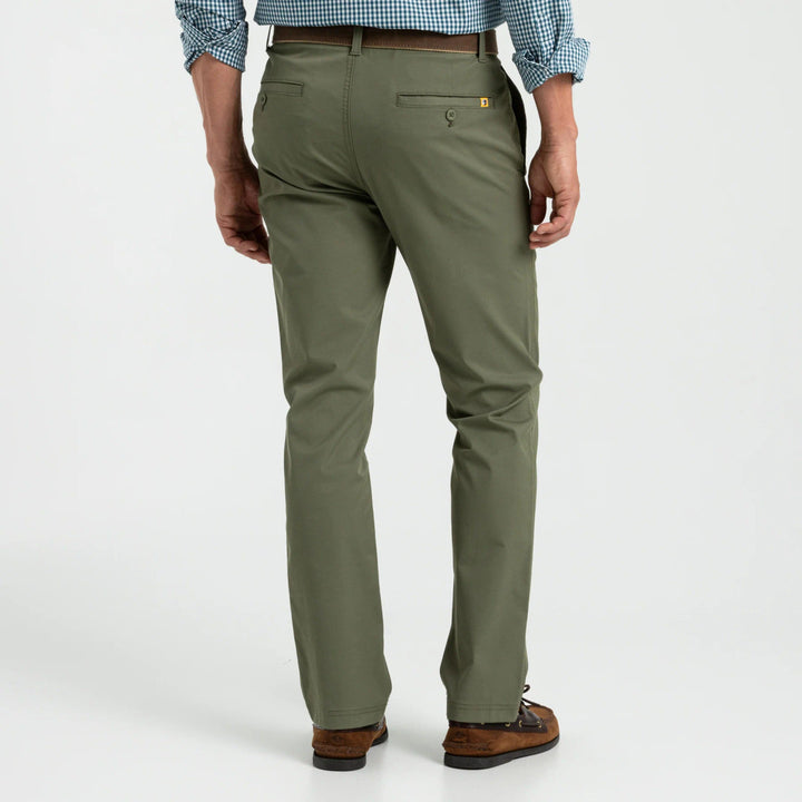 Duck Head Harbor Performance Chino: Deep Lichen Olive