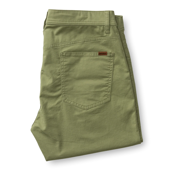 Duck Head Shoreline Five-Pocket: Oil Green