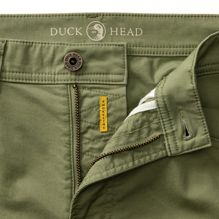 Duck Head Shoreline Five-Pocket: Oil Green