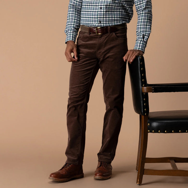 Duck Head Holston Corduroy Five-Pocket: Espresso Brown