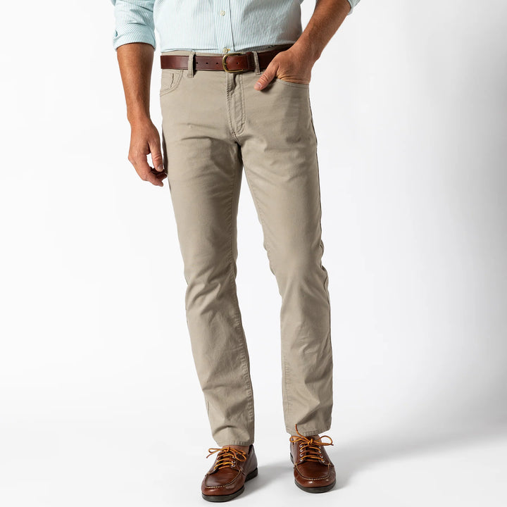 Duck Head Classic Fit Pinpoint Canvas Five-Pocket: Khaki