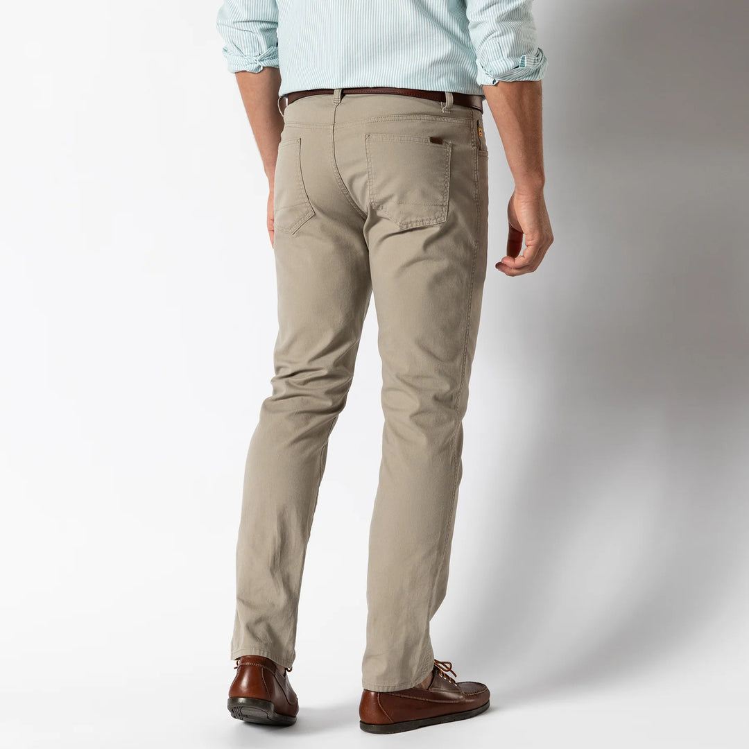Duck Head Classic Fit Pinpoint Canvas Five-Pocket: Khaki