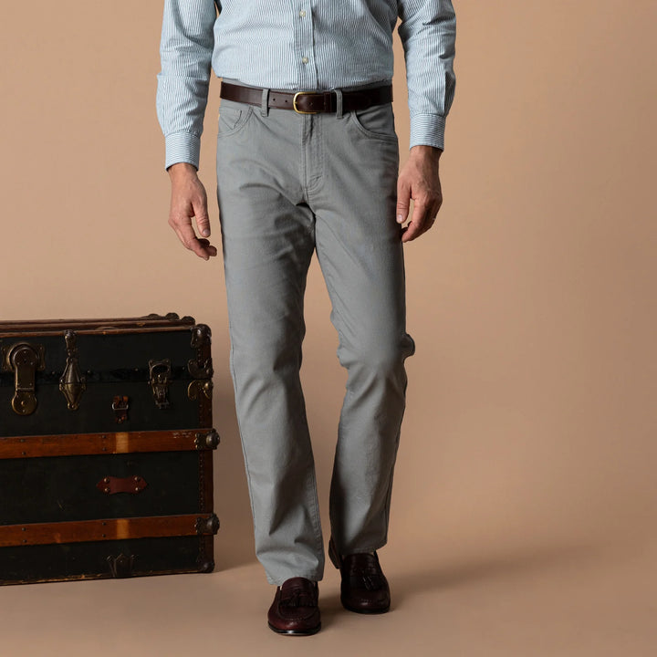 Duck Head Classic Fit Pinpoint Canvas Five-Pocket: Shadow Grey