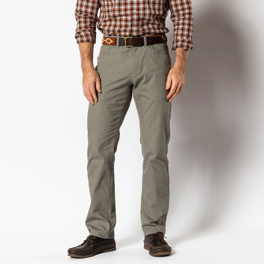 Duck Head Classic Fit Pinpoint Canvas Five-Pocket: Mist Grey