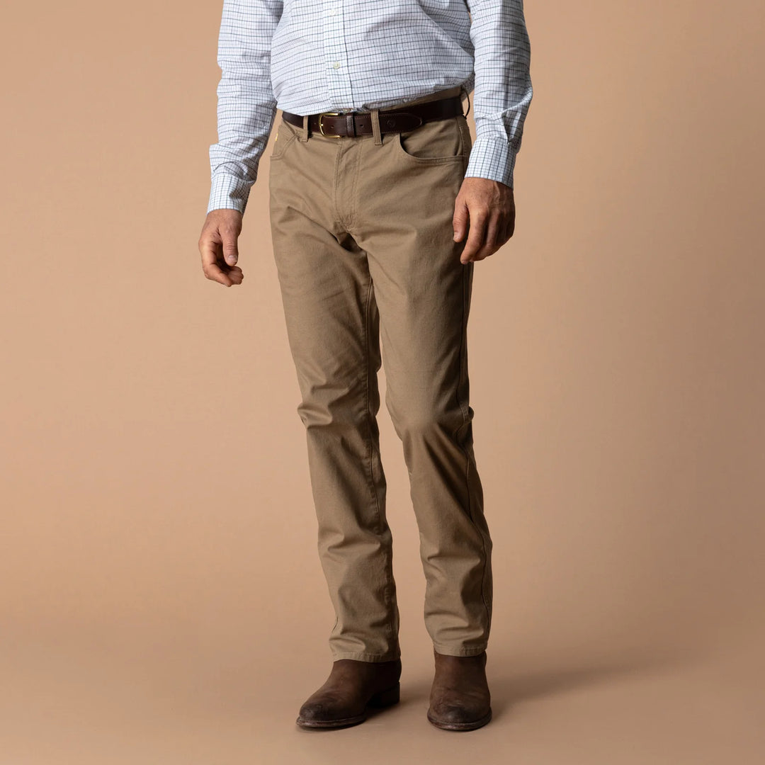 Duck Head Classic Fit Pinpoint Canvas Five-Pocket: Claystone