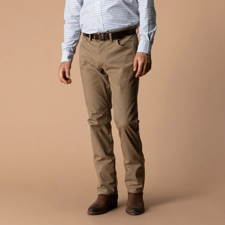 Duck Head Classic Fit Pinpoint Canvas Five-Pocket: Claystone