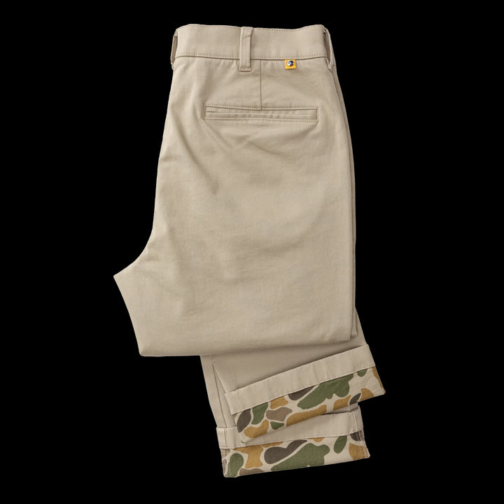 Duck Head Classic Fit Brushed Back Gold School Chino: Khaki