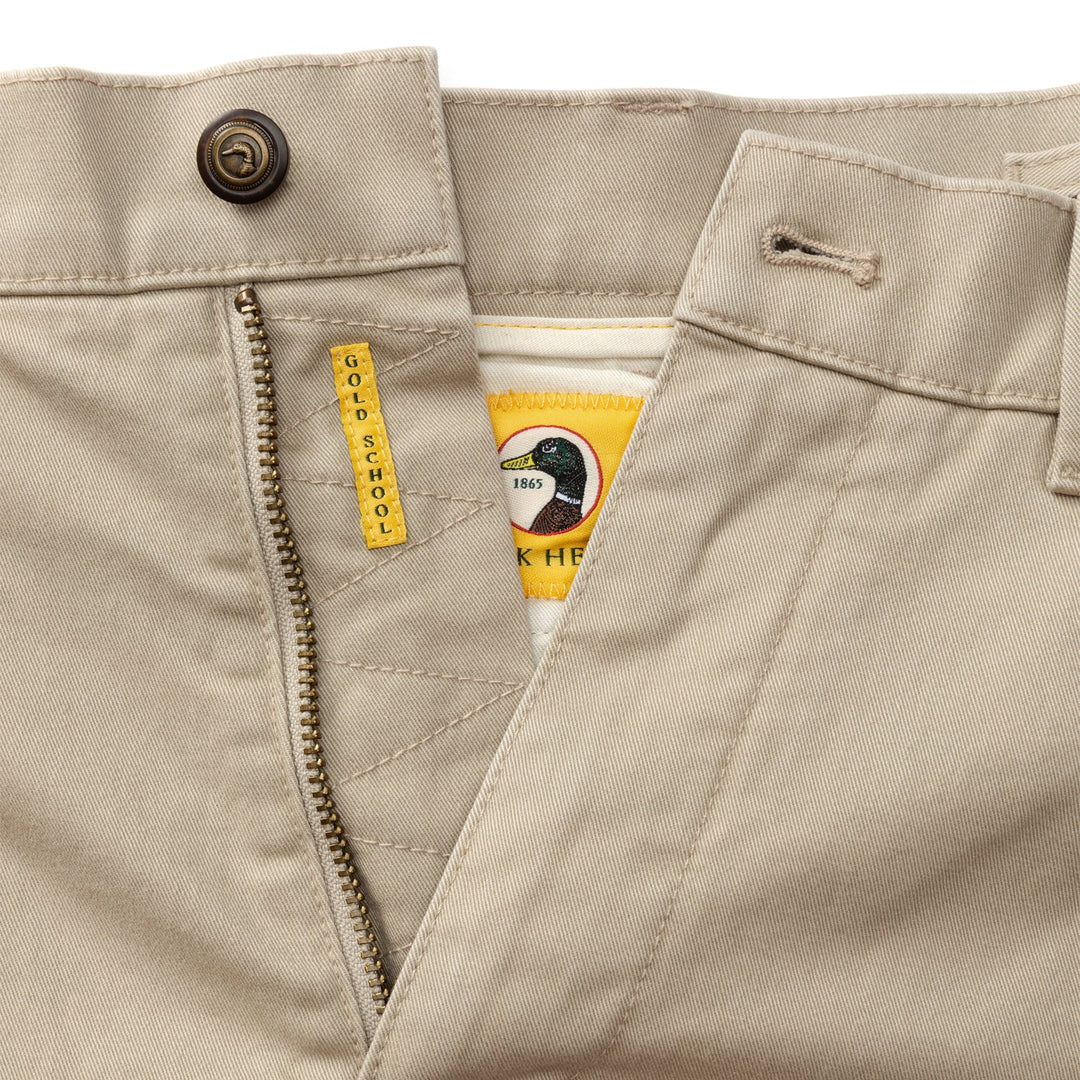 Duck Head Classic Fit Brushed Back Gold School Chino: Khaki