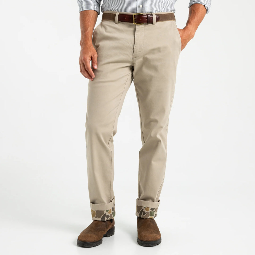 Duck Head Classic Fit Brushed Back Gold School Chino: Khaki