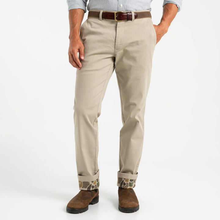 Duck Head Classic Fit Brushed Back Gold School Chino: Khaki