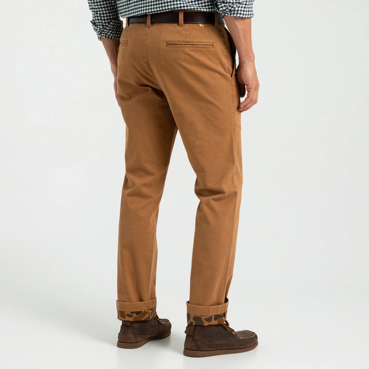 Duck Head Classic Fit Brushed Back Gold School Chino: Dark Amber