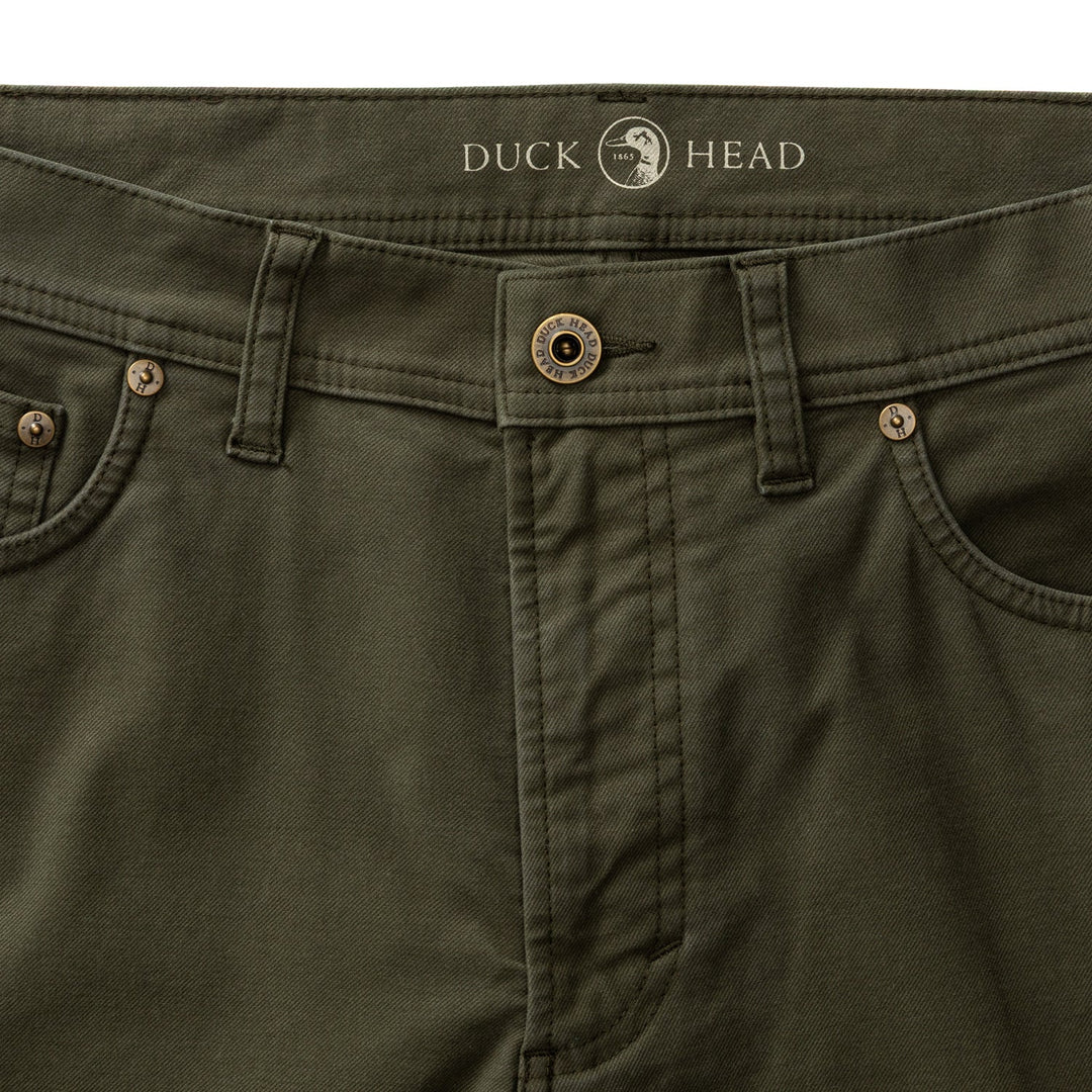 Duck Head Weldon Garment Dyed Five-Pocket: Deep Olive