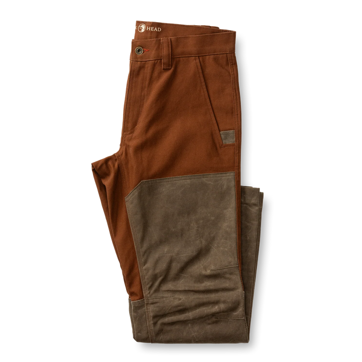 Duck Head Waxed Duck Canvas Briar Pant: Nutmeg Brown