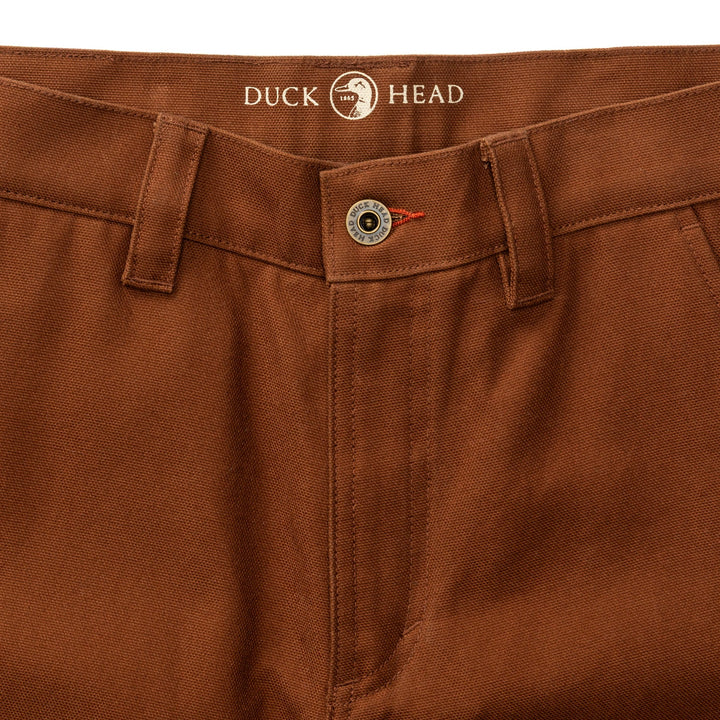 Duck Head Waxed Duck Canvas Briar Pant: Nutmeg Brown