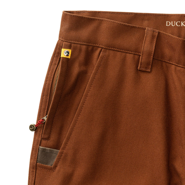 Duck Head Waxed Duck Canvas Briar Pant: Nutmeg Brown