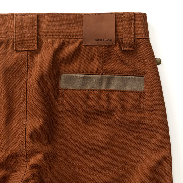 Duck Head Waxed Duck Canvas Briar Pant: Nutmeg Brown