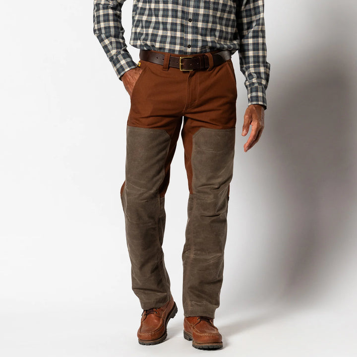 Duck Head Waxed Duck Canvas Briar Pant: Nutmeg Brown