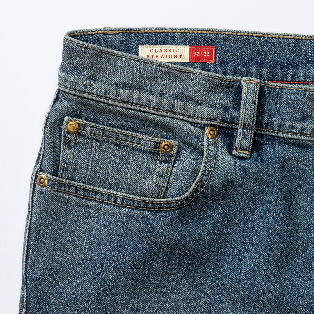 Duck Head Classic Straight Fit Denim: Vintage Wash
