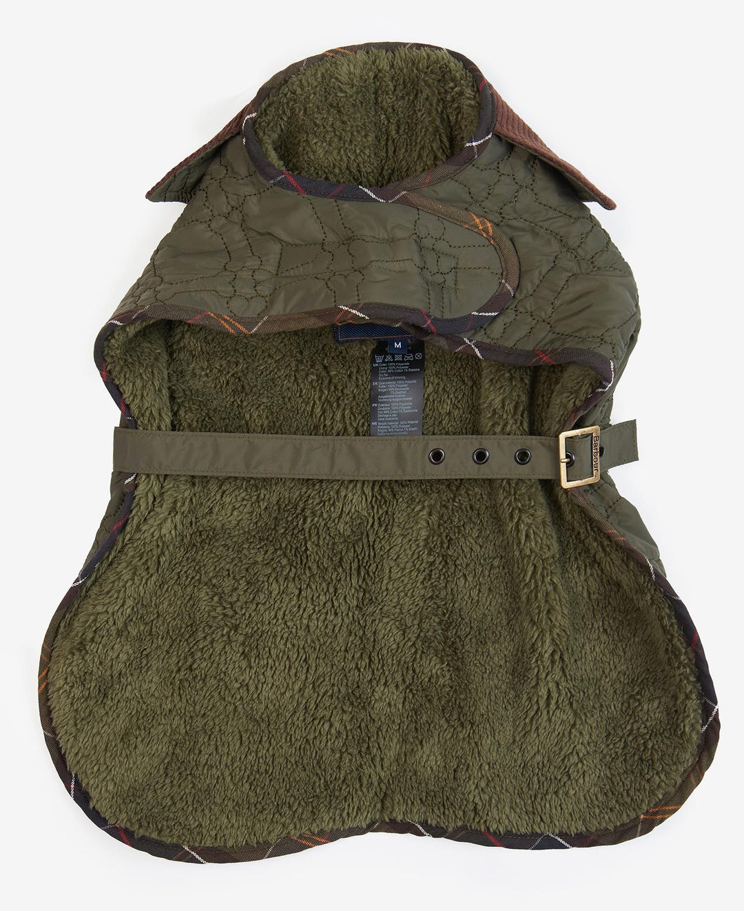 Barbour Dog Bone Quilted Dog Coat: Dark Olive