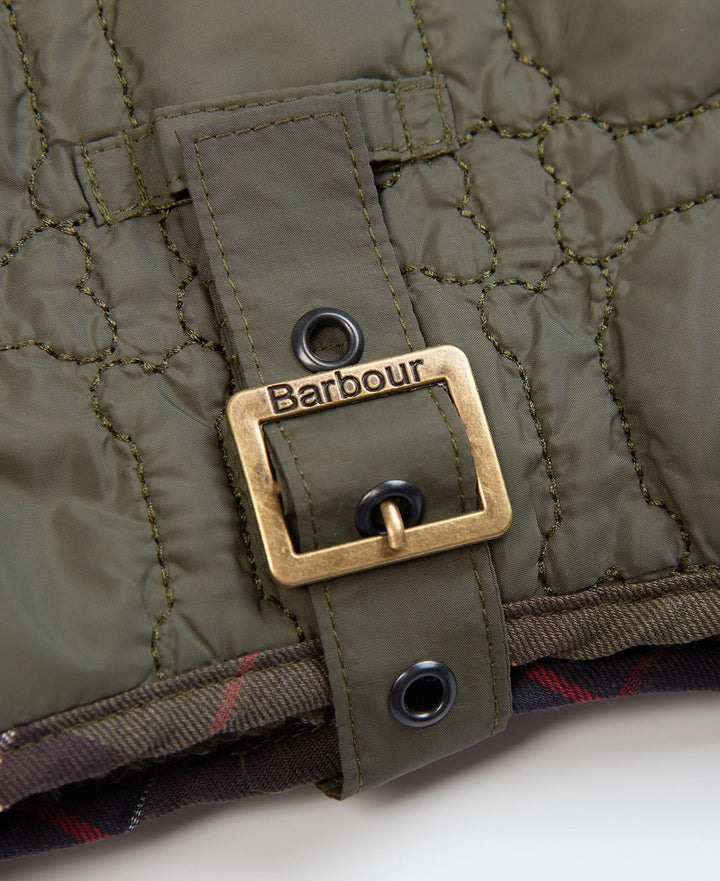 Barbour Dog Bone Quilted Dog Coat: Dark Olive