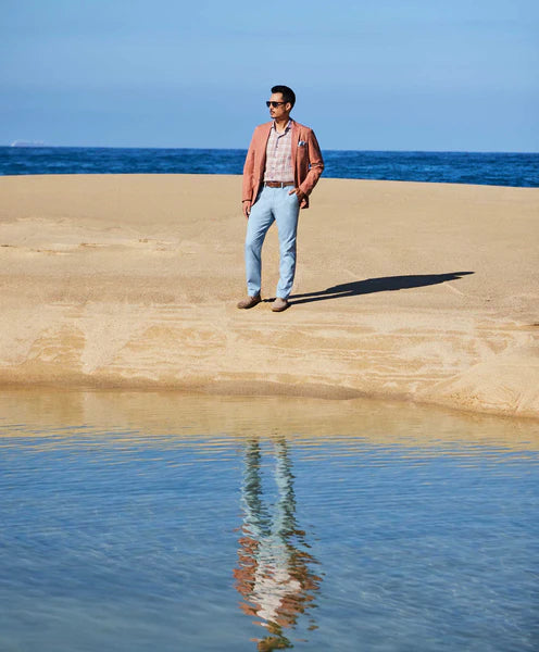 David Donahue The Jackson Soft Sport Coat: Bleached Terracotta