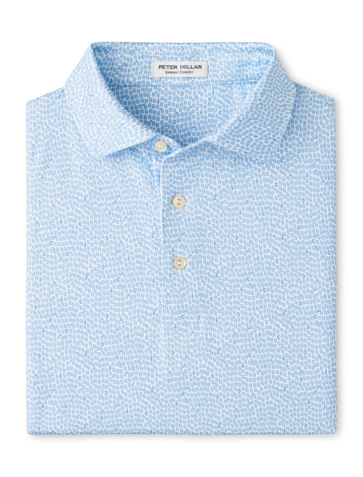 Peter Millar Oyster Shooter Performance Jersey Polo: White