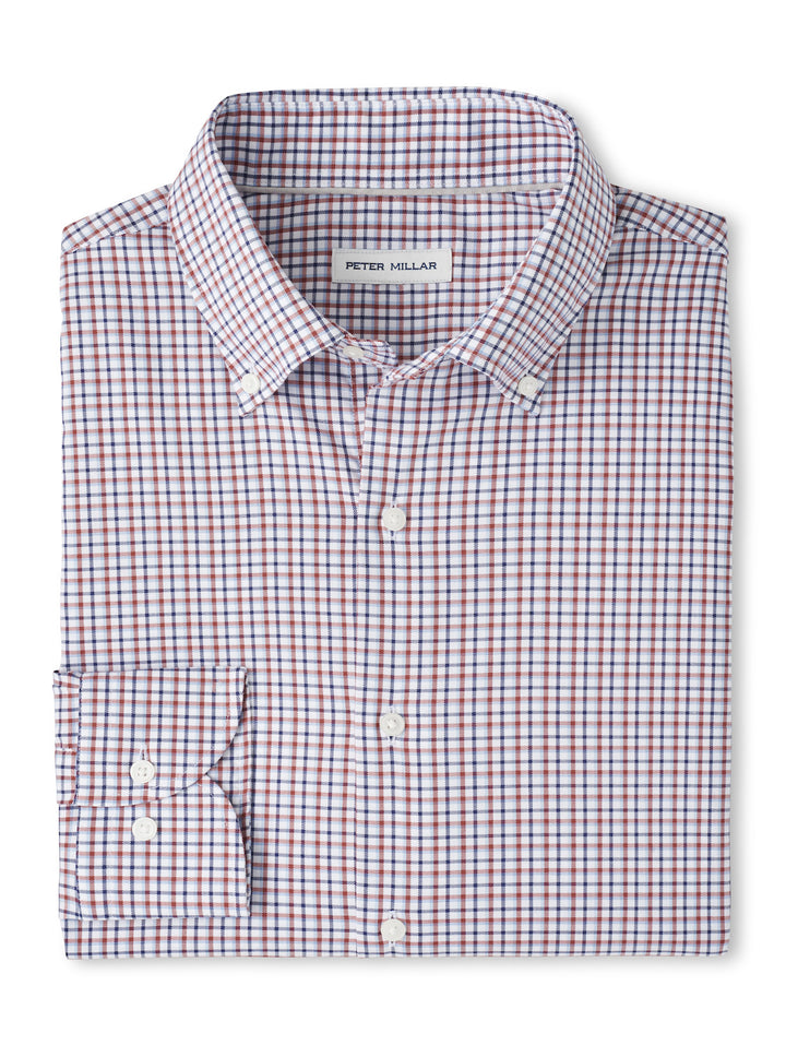 Peter Millar Julian Crown Lite Cotton-Stretch Sport Shirt: Navy