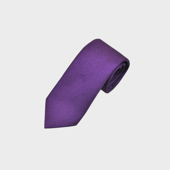 Seaward and Stearn Tussah Silk Tie: Purple