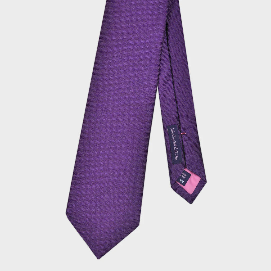 Seaward and Stearn Tussah Silk Tie: Purple