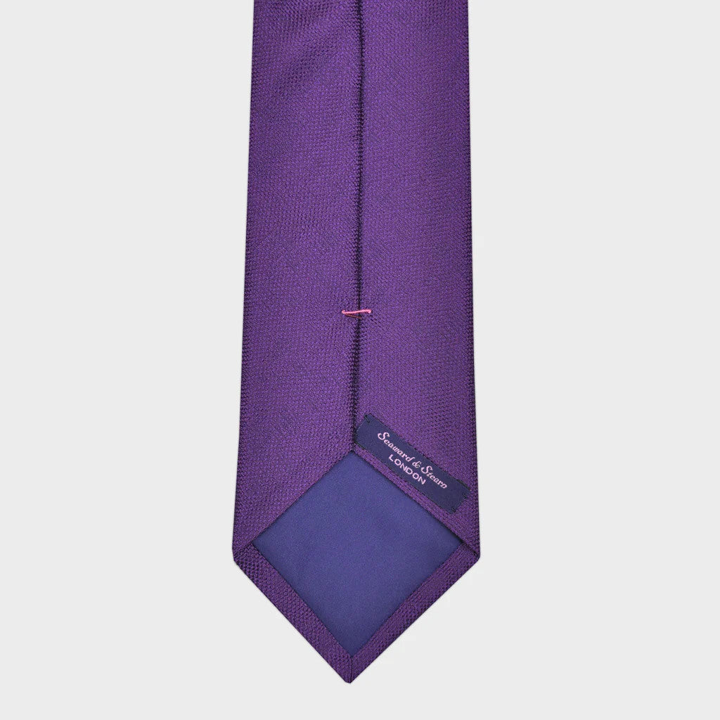 Seaward and Stearn Tussah Silk Tie: Purple