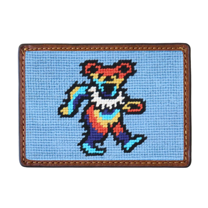 Smathers and Branson Card Wallet: Dancing Bear Tie Dye (Light Blue)